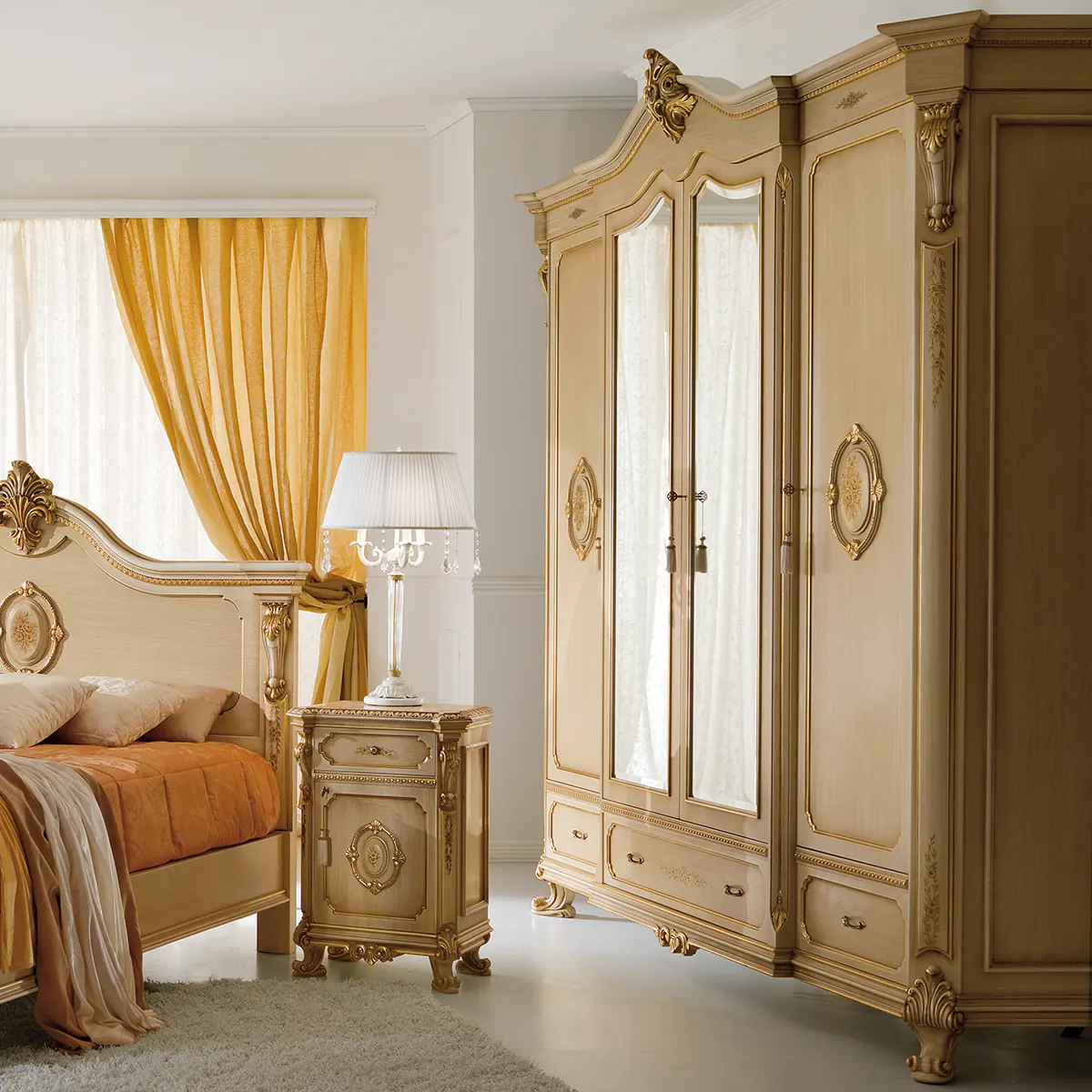 A French wardrobe will certainly give your bedroom mystery and luxury
