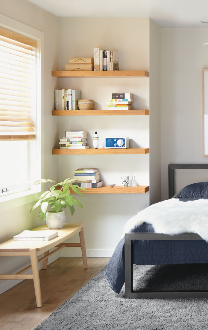 Floating Shelves bedroom minimalist