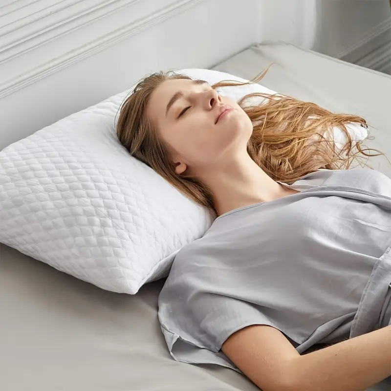 Washable Memory Foam Bed Pillows For Side And Back Sleepers - Cooling And Hypoallergenic Sleep