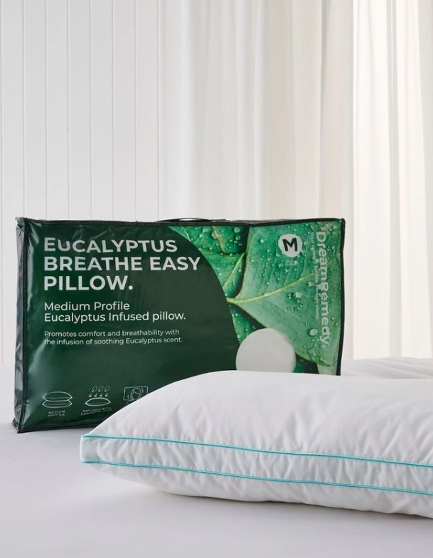 sleeping pillow with eucalyptus